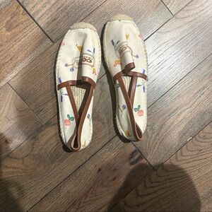 Embroidered Canvas coach Espadrilles